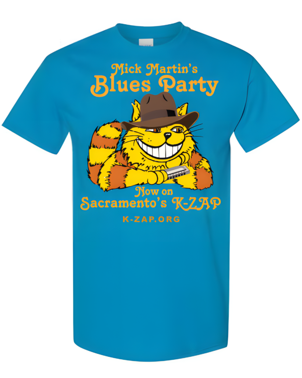 MICK MARTIN'S BLUES PARTY SHIRT - in Sapphire Blue