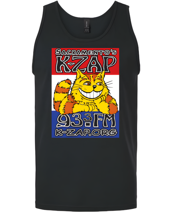 SACRAMENTO'S K-ZAP CAT'S BACK UNISEX TANK TOP SHIRT IN BLACK OR WHITE